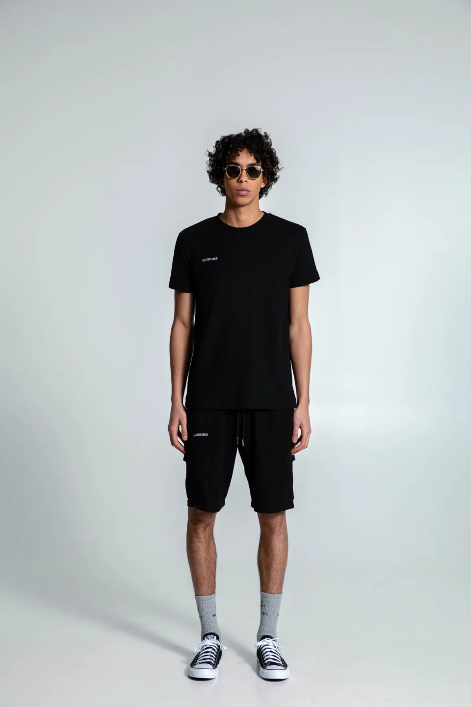 MagicBee Waffle Cargo Shorts - Beige - Image 2